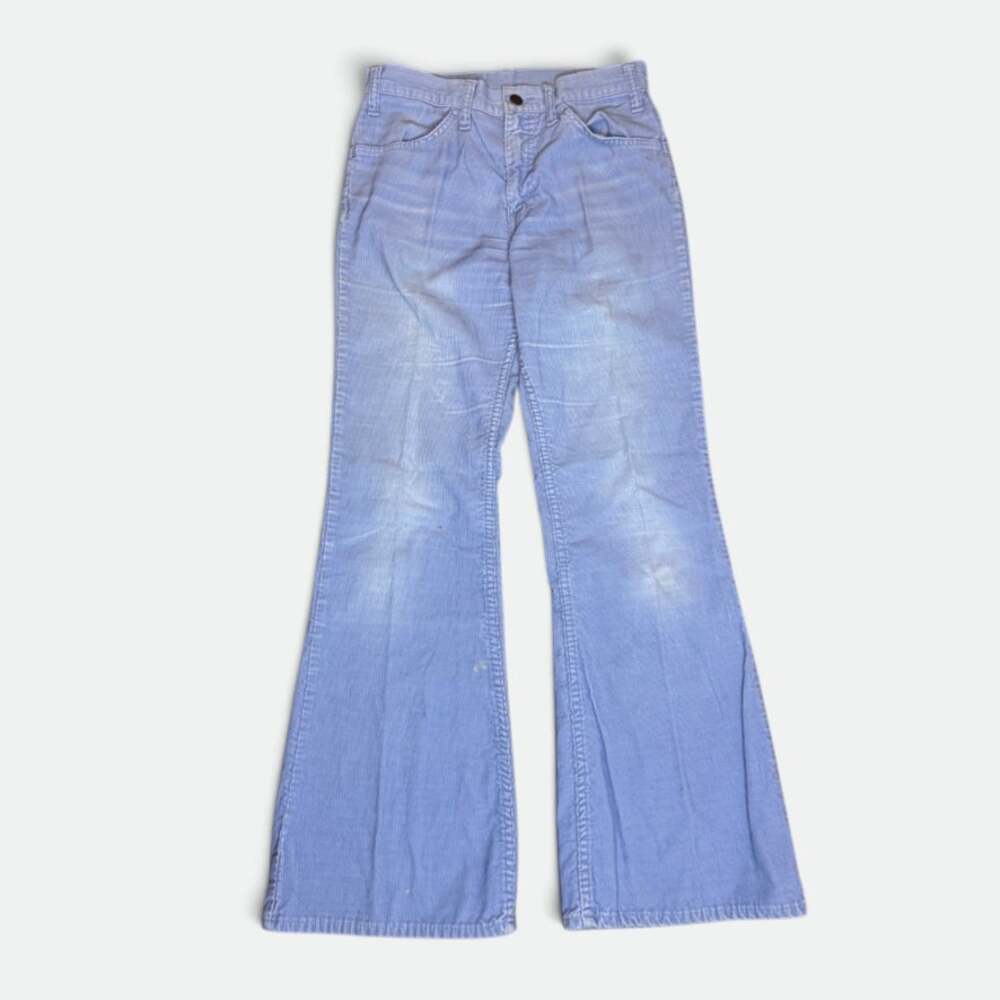 Vintage Levi's 1970s Light Blue Levi's Corduroy Pants 30x30.5" Distressed